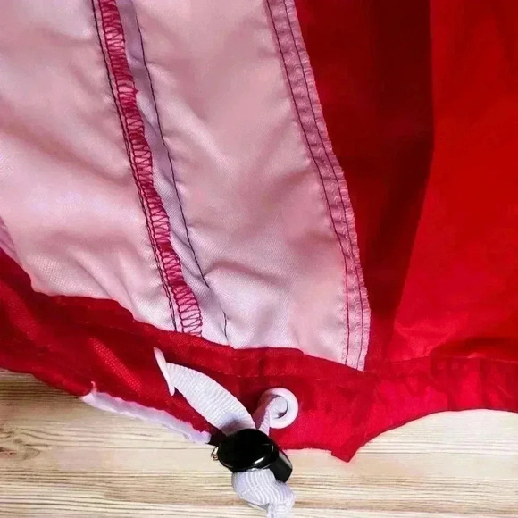 Vtg 90’s Nike Men’s Red Hooded Anorak 1/2 Zip Pullover Windbreaker Jacket Sz XL - Picture 12 of 16